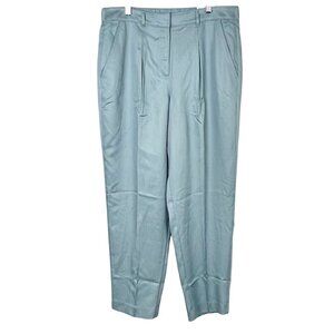 Croft & Barrow Womens Tapered Mid Rise Pants Size 16 Zapata Blue Relaxed Fit NWT